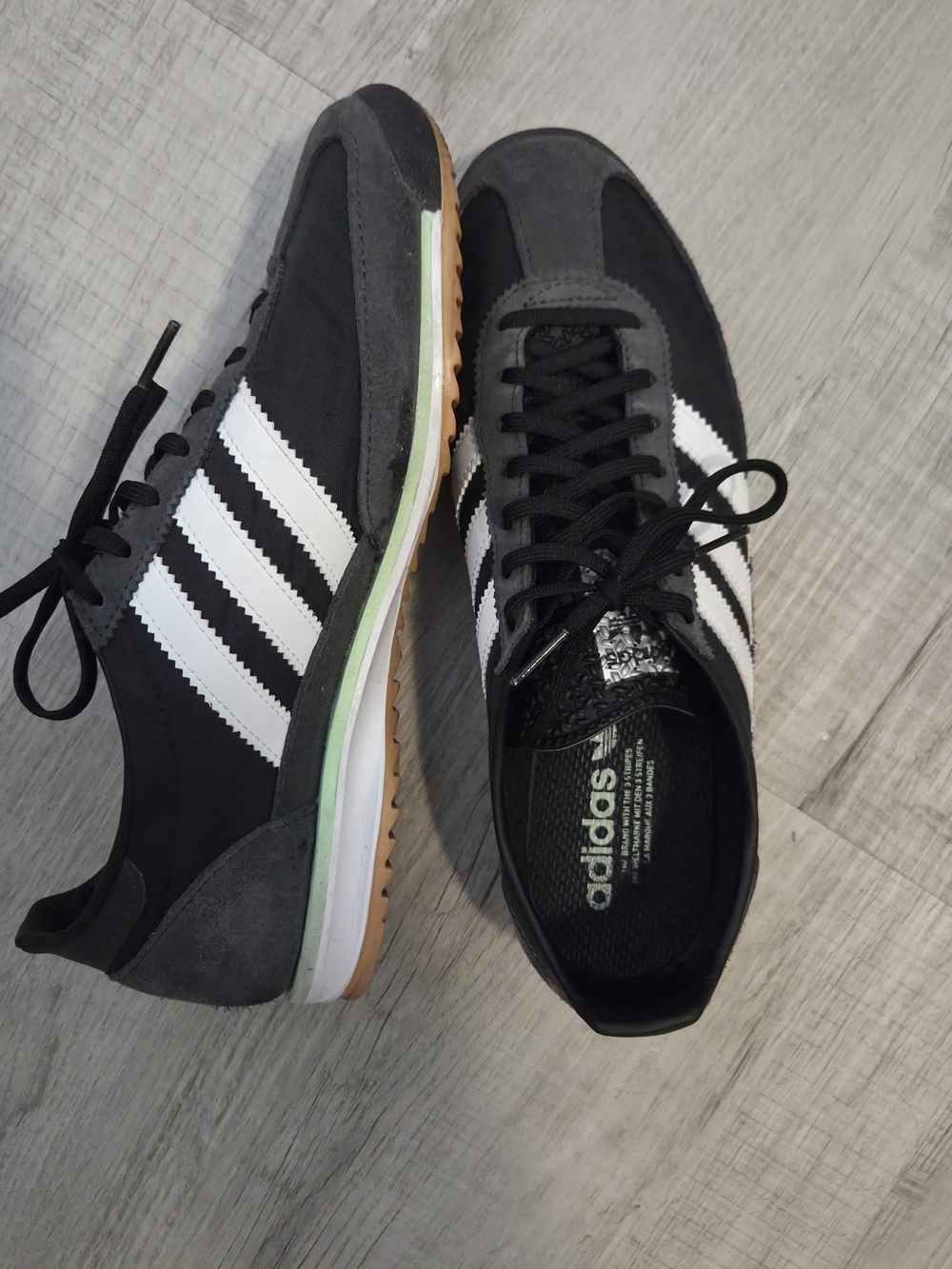 adidas Women's Black, White & Gray Retro Runner Sneakers